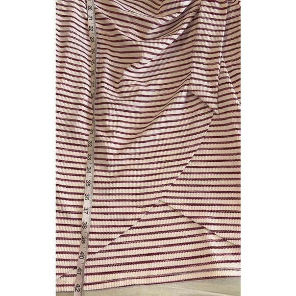Express Textured Waffle Striped Scoop Neck Wrap Dress Size Large New - Picture 7 of 11